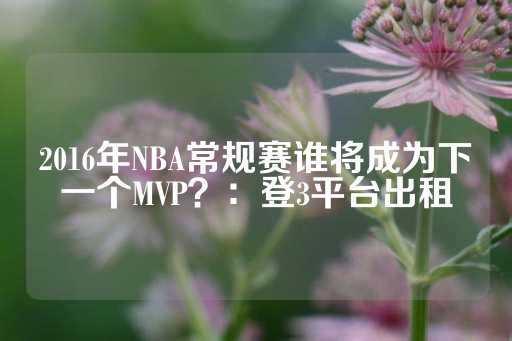 2016年NBA常规赛谁将成为下一个MVP？：登3平台出租